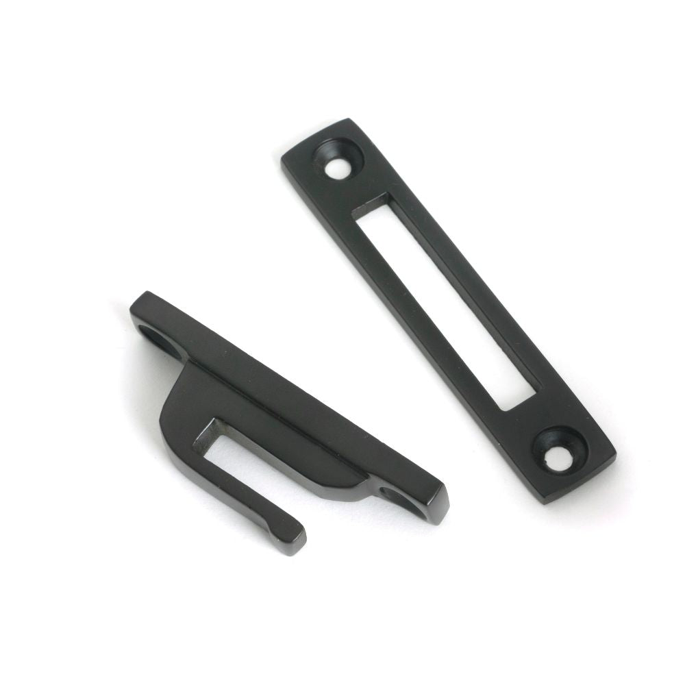 From The Anvil - Aged Bronze Locking Art Deco Fastener - RH | Sku. 51923 | Trade Door Handles.