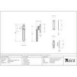 From The Anvil - Polished Bronze Locking Art Deco Fastener - RH | Sku. 51924 | Trade Door Handles.