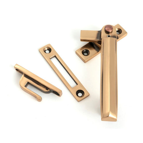 From The Anvil - Polished Bronze Locking Art Deco Fastener - RH | Sku. 51924 | Trade Door Handles.