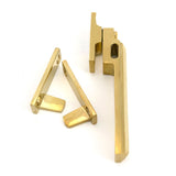 From The Anvil - Polished Brass Night-Vent Locking Art Deco Fastener | Sku. 51925 | Trade Door Handles.