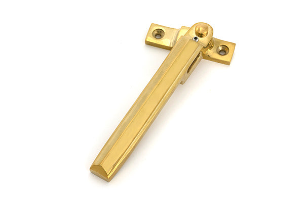 From The Anvil - Polished Brass Night-Vent Locking Art Deco Fastener