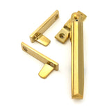From The Anvil - Polished Brass Night-Vent Locking Art Deco Fastener | Sku. 51925 | Trade Door Handles.