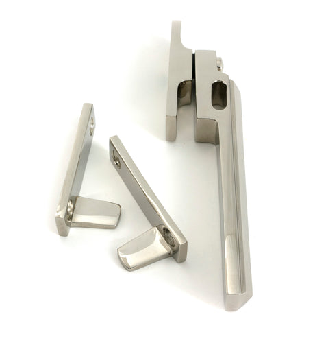 From The Anvil - Polished Nickel Night-Vent Locking Art Deco Fastener | Sku. 51927 | Trade Door Handles.