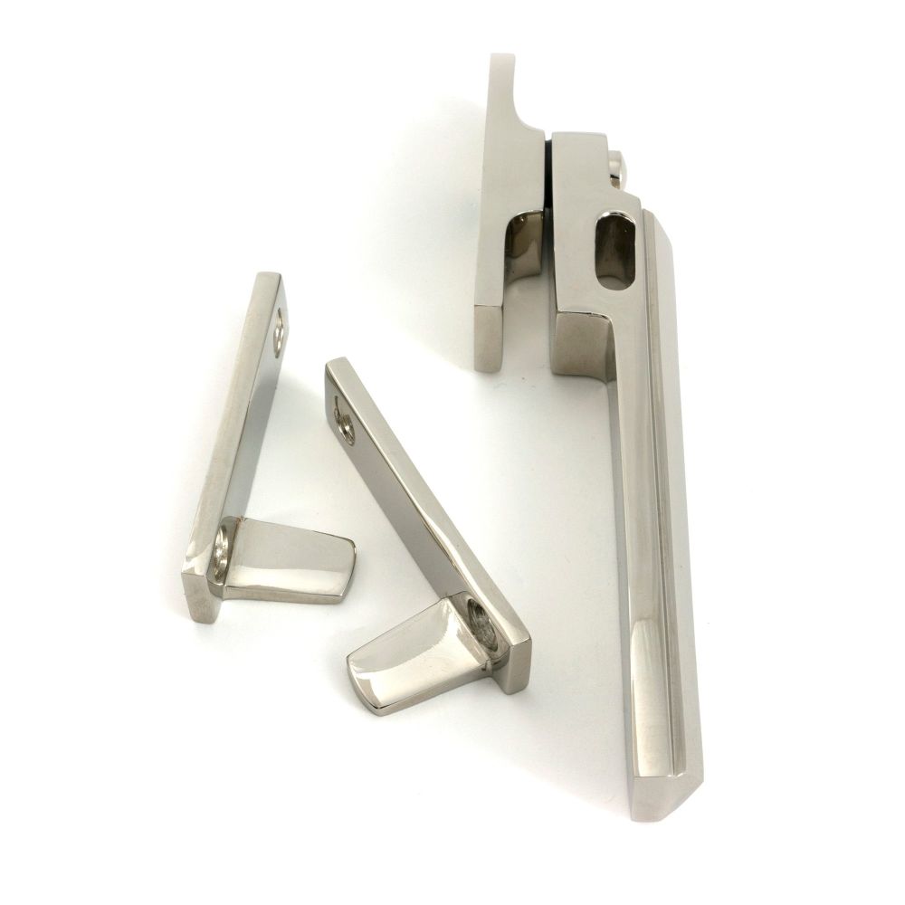 From The Anvil - Polished Nickel Night-Vent Locking Art Deco Fastener | Sku. 51927 | Trade Door Handles.