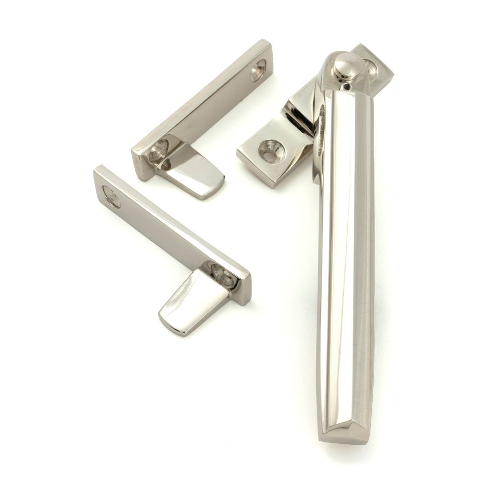 From The Anvil - Polished Nickel Night-Vent Locking Art Deco Fastener | Sku. 51927 | Trade Door Handles.