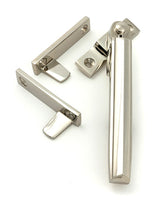 This is an image of From The Anvil - Polished Nickel Night-Vent Locking Art Deco Fastener available to order from Trade Door Handles in Kendal.