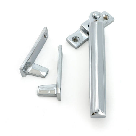 From The Anvil - Polished Chrome Night-Vent Locking Art Deco Fastener | Sku. 51928 | Trade Door Handles.