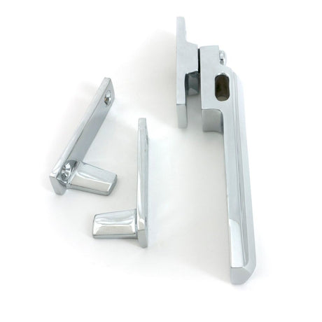 From The Anvil - Polished Chrome Night-Vent Locking Art Deco Fastener | Sku. 51928 | Trade Door Handles.