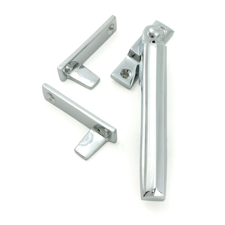 From The Anvil - Polished Chrome Night-Vent Locking Art Deco Fastener | Sku. 51928 | Trade Door Handles.