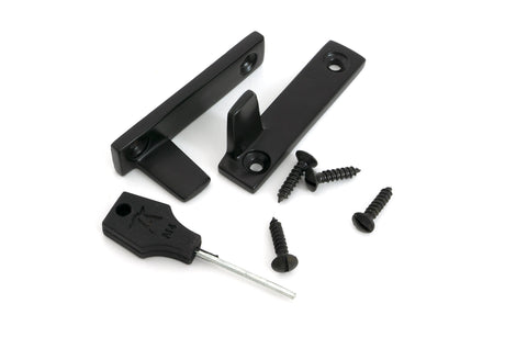 From The Anvil - Aged Bronze Night-Vent Locking Art Deco Fastener | Sku. 51929 | Trade Door Handles.