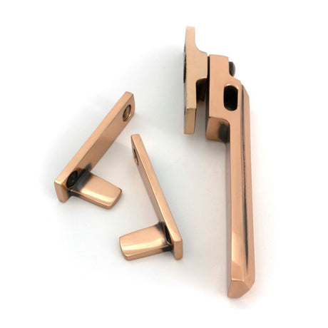 From The Anvil - Polished Bronze Night-Vent Locking Art Deco Fastener | Sku. 51930 | Trade Door Handles.
