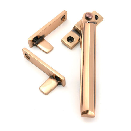 From The Anvil - Polished Bronze Night-Vent Locking Art Deco Fastener | Sku. 51930 | Trade Door Handles.