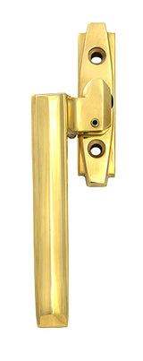 This is an image of From The Anvil - Polished Brass Art Deco Espag - LH available to order from Trade Door Handles in Kendal.