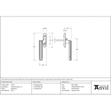 From The Anvil - Aged Brass Art Deco Espag - LH | Sku. 51932 | Trade Door Handles.