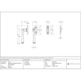 From The Anvil - Pewter Night-Vent Locking Avon Fastener (Steel Window) | Sku. 51991 | Trade Door Handles.