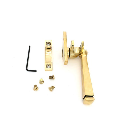 From The Anvil - Polished Brass Night-Vent Locking Avon Fastener (Steel Window) | Sku. 51992 | Trade Door Handles.