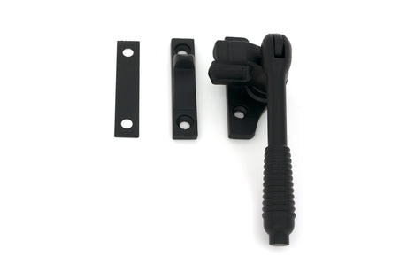From The Anvil - Matt Black Night-Vent Locking Reeded Fastener (Steel Window) | Sku. 51994 | Trade Door Handles.