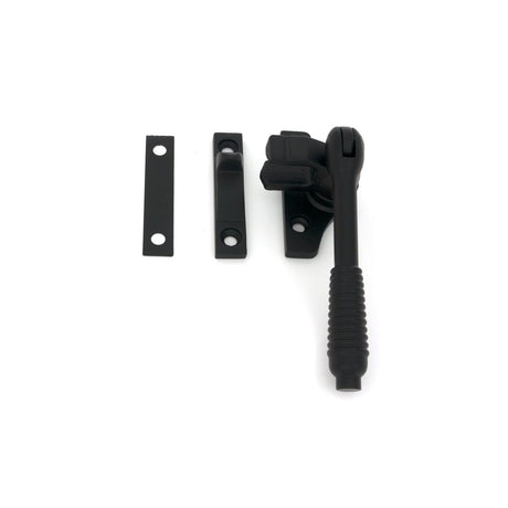 From The Anvil - Matt Black Night-Vent Locking Reeded Fastener (Steel Window) | Sku. 51994 | Trade Door Handles.