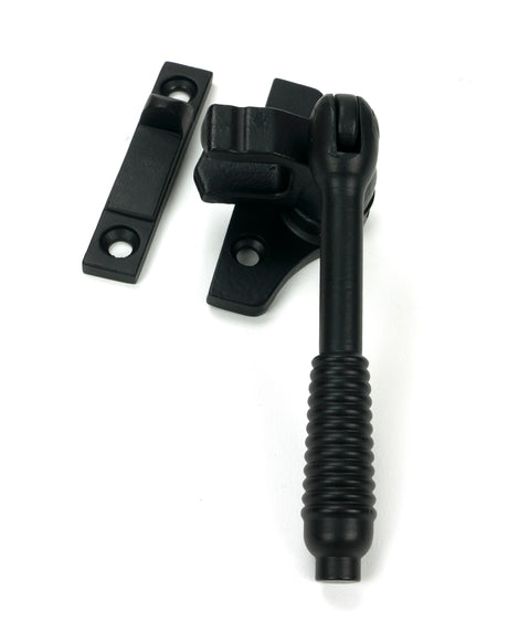From The Anvil - Matt Black Night-Vent Locking Reeded Fastener (Steel Window) | Sku. 51994 | Trade Door Handles.