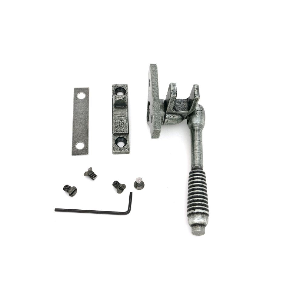 From The Anvil - Pewter Night-Vent Locking Reeded Fastener (Steel Window) | Sku. 51995 | Trade Door Handles.