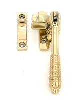 From The Anvil - Polished Brass Night-Vent Locking Reeded Fastener (Steel Window) | Sku. 51996 | Trade Door Handles.