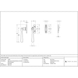 From The Anvil - Matt Black Night-Vent Locking Newbury Fastener (Steel Window) | Sku. 51998 | Trade Door Handles.