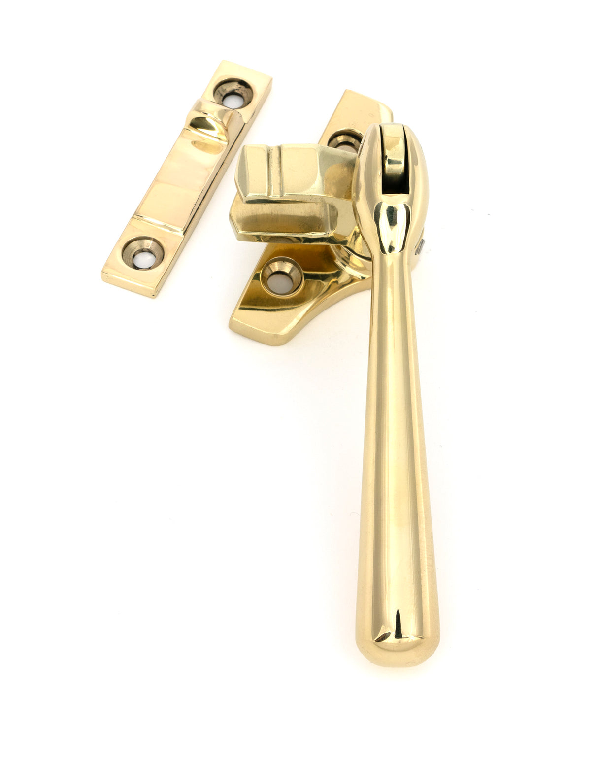 From The Anvil - Polished Brass Night-Vent Locking Newbury Fastener (Steel Window) | Sku. 52000 | Trade Door Handles.