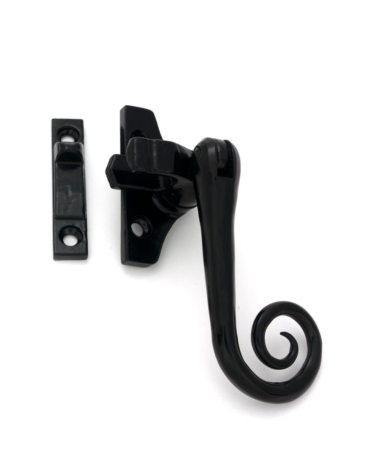 From The Anvil - Black Night-Vent Locking Monkeytail Fastener (Steel Window) | Sku. 52002 | Trade Door Handles.