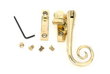 From The Anvil - Polished Brass Night-Vent Locking Monkeytail Fastener (Steel Window)