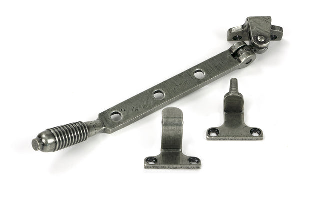 From The Anvil - Pewter 8" Reeded Stay (Steel Window) | Sku. 52017 | Trade Door Handles.