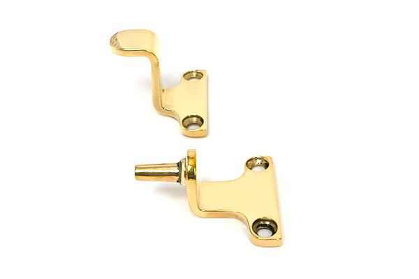 From The Anvil - Polished Brass 8" Reeded Stay (Steel Window)