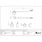 From The Anvil - Aged Bronze 10" Reeded Stay (Steel Window) | Sku. 52019 | Trade Door Handles.