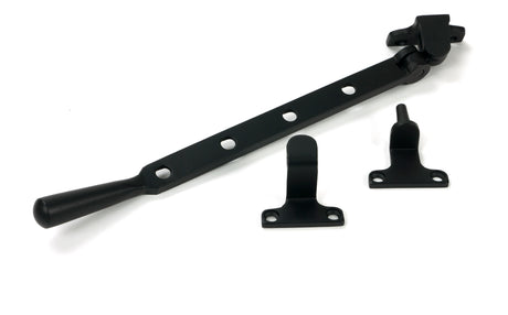 From The Anvil - Matt Black 10" Newbury Stay (Steel Window) | Sku. 52028 | Trade Door Handles.