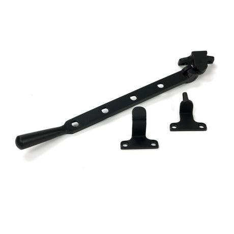 From The Anvil - Matt Black 10" Newbury Stay (Steel Window) | Sku. 52028 | Trade Door Handles.