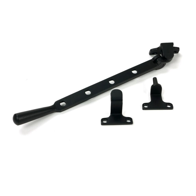 From The Anvil - Matt Black 10" Newbury Stay (Steel Window) | Sku. 52028 | Trade Door Handles.