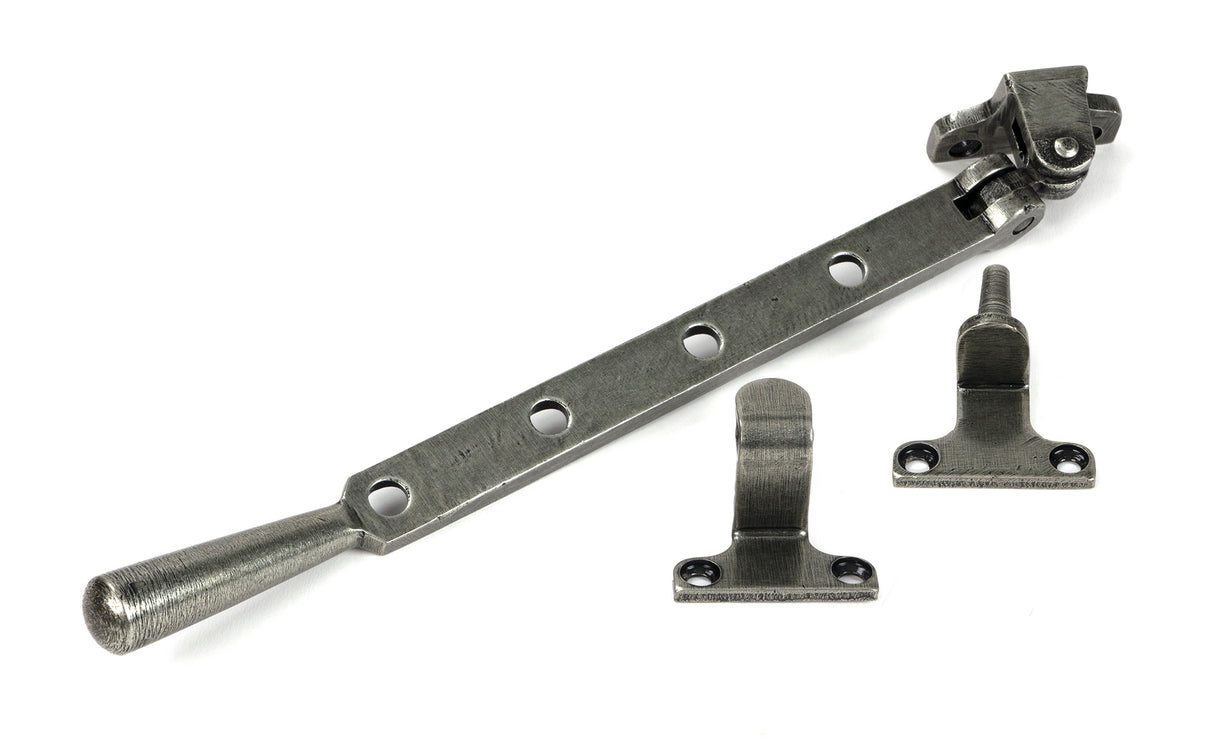 From The Anvil - Pewter 10" Newbury Stay (Steel Window) | Sku. 52029 | Trade Door Handles.