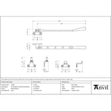 From The Anvil - Polished Brass 10" Newbury Stay (Steel Window) | Sku. 52030 | Trade Door Handles.