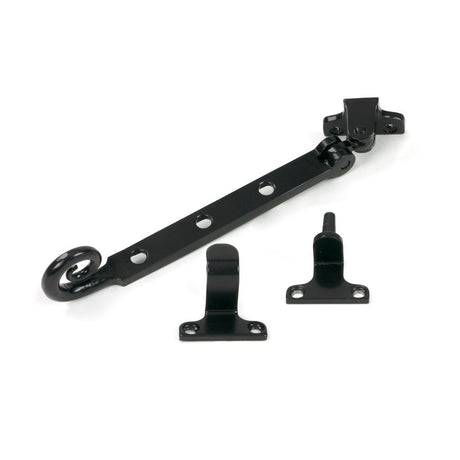 From The Anvil - Black 8" Monkeytail Stay (Steel Window) | Sku. 52032 | Trade Door Handles.
