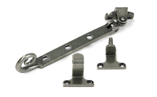 From The Anvil - Pewter 8" Monkeytail Stay (Steel Window) | Sku. 52033 | Trade Door Handles.