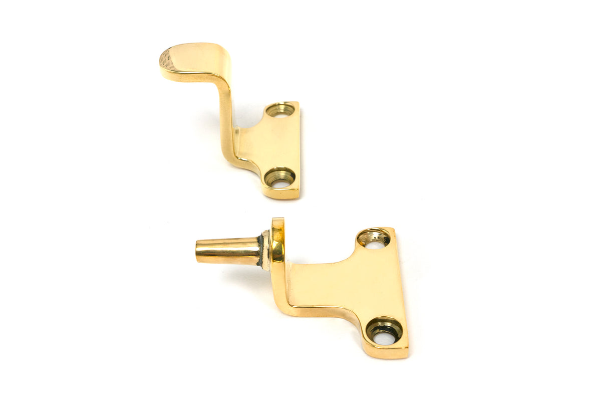 From The Anvil - Polished Brass 8" Monkeytail Stay (Steel Window) | Sku. 52034 | Trade Door Handles.