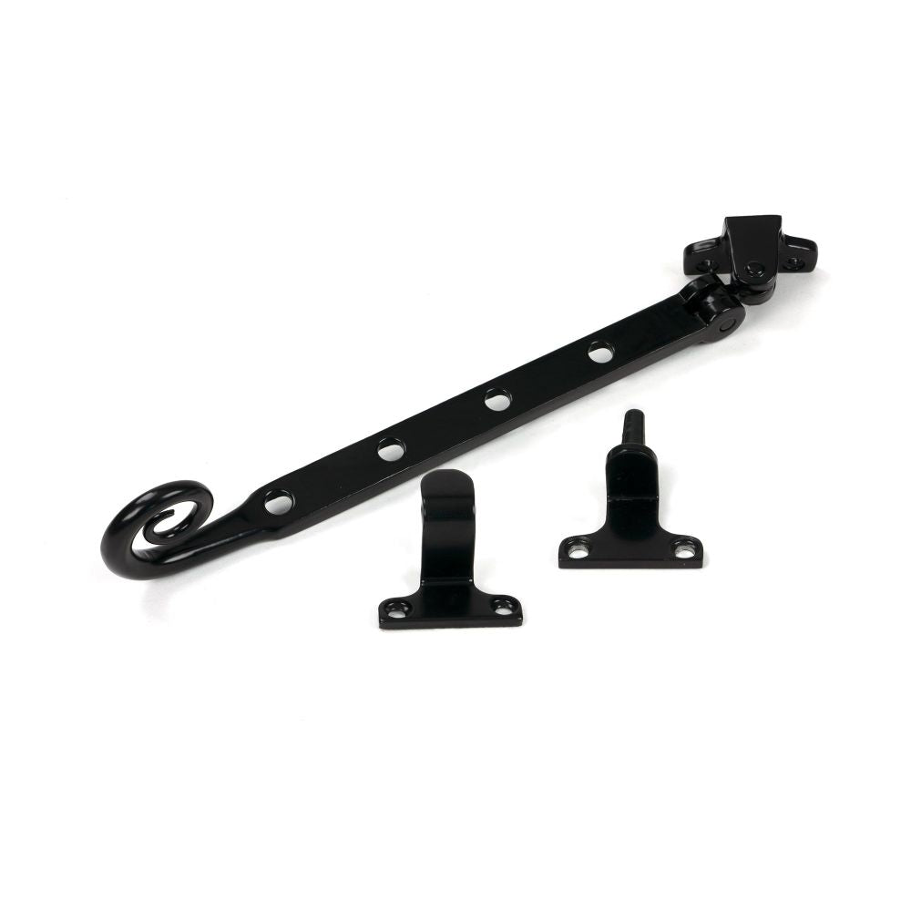 From The Anvil - Black 10" Monkeytail Stay (Steel Window) | Sku. 52036 | Trade Door Handles.
