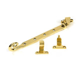From The Anvil - Polished Brass 10" Monkeytail Stay (Steel Window) | Sku. 52038 | Trade Door Handles.