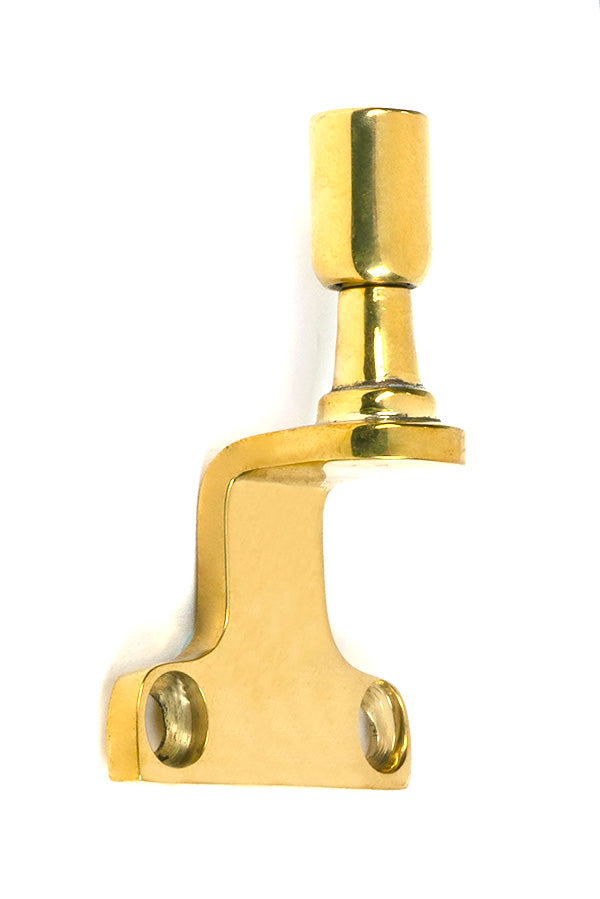 This is an image of From The Anvil - Polished Brass Locking Stay Pin (Steel Window) available to order from Trade Door Handles in Kendal.