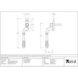 From The Anvil - Polished Marine SS (316) Reeded Espag - LH | Sku. 52055 | Trade Door Handles.
