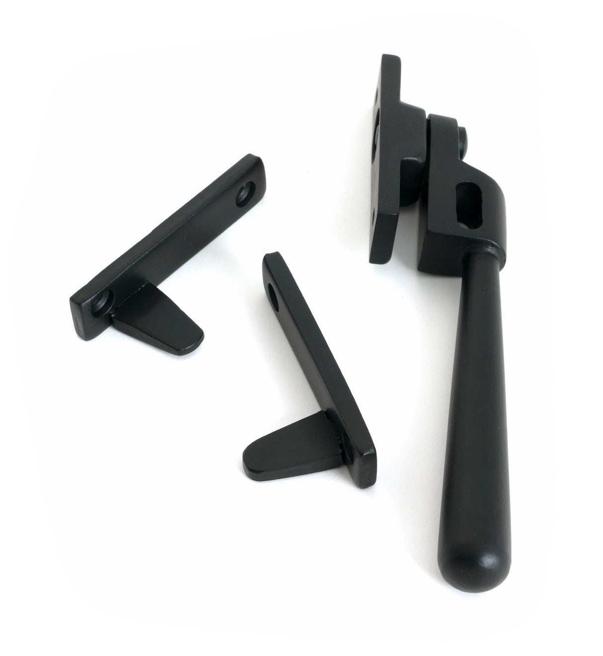 From The Anvil - Matt Black Night-Vent Locking Newbury Fastener | Sku. 52060 | Trade Door Handles.