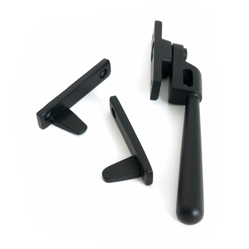 From The Anvil - Matt Black Night-Vent Locking Newbury Fastener | Sku. 52060 | Trade Door Handles.