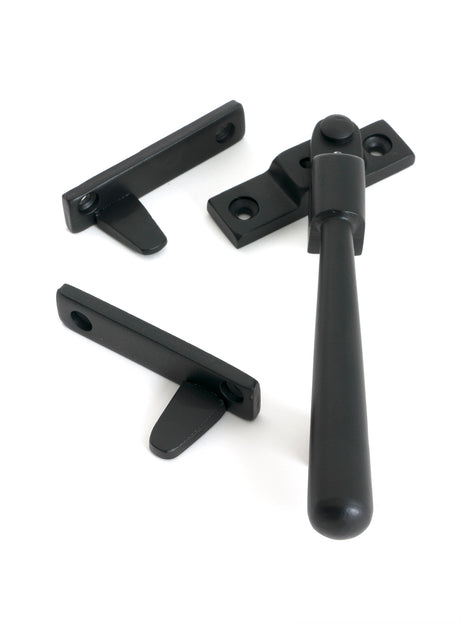 From The Anvil - Matt Black Night-Vent Locking Newbury Fastener | Sku. 52060 | Trade Door Handles.