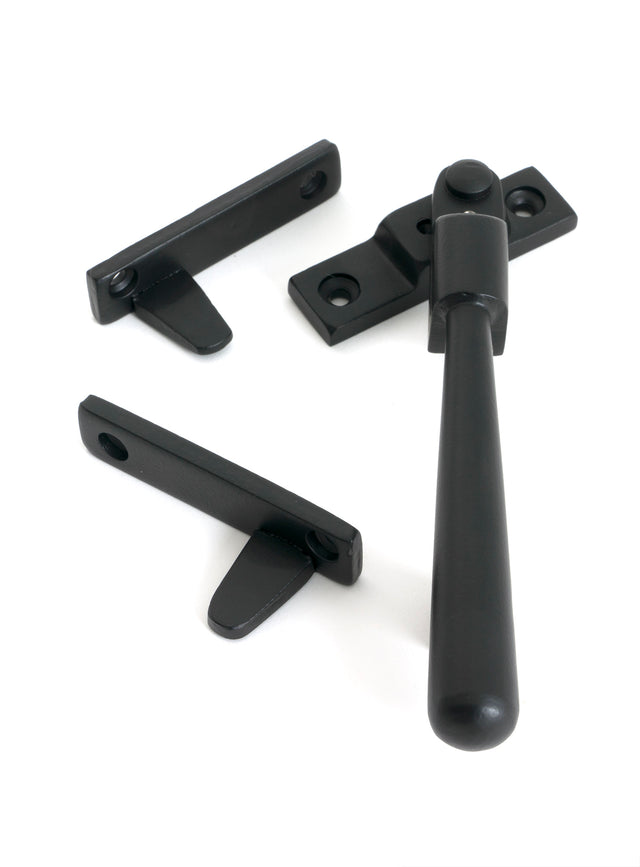 From The Anvil - Matt Black Night-Vent Locking Newbury Fastener | Sku. 52060 | Trade Door Handles.
