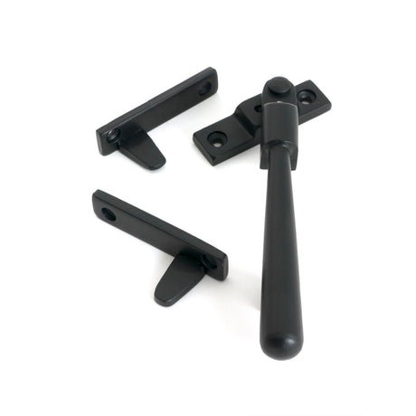 From The Anvil - Matt Black Night-Vent Locking Newbury Fastener | Sku. 52060 | Trade Door Handles.