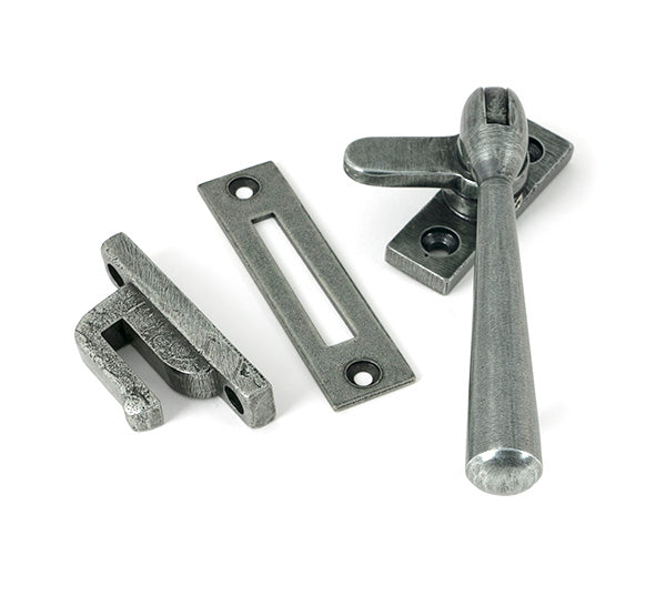 This is an image of From The Anvil - Pewter Locking Newbury Fastener available to order from Trade Door Handles in Kendal.